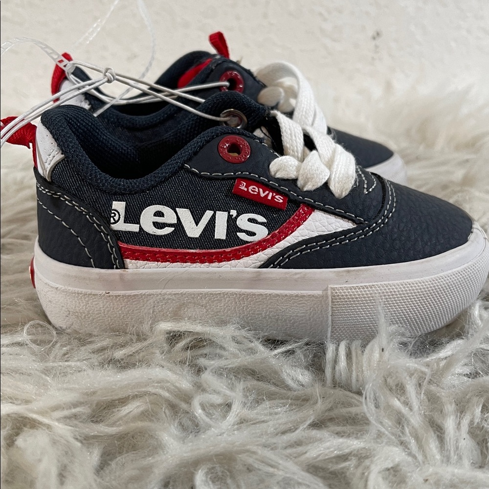 Levi's Leather Lace Up Closure Sneakers Toddler Size 5 - Picture 2 of 9